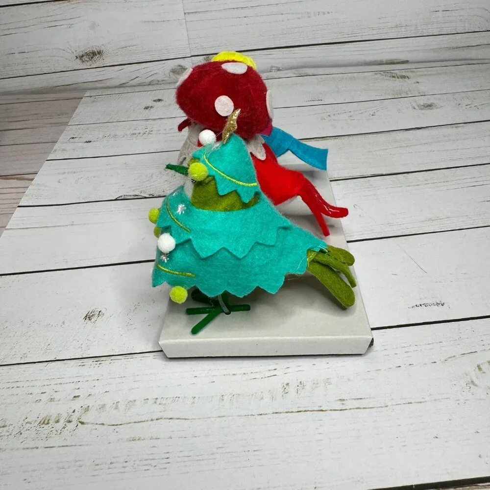 3pc Featherly Friends Mini Fabric Christmas Bird Figurines WonderShop‎ Brights